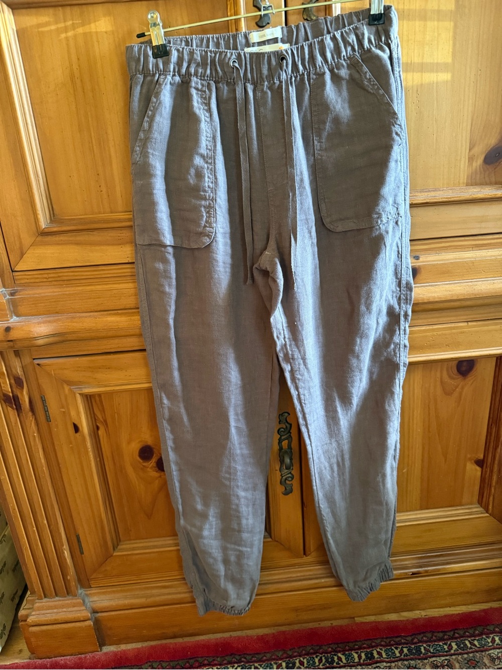 Women’s C&C California Linen Pants, elastic cuff legs